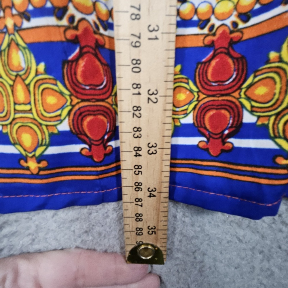 Vtg Poncho Kimono Top Womens OSFM Floral Hawaiian Cruise Beaded‎ Resort Kafton - Picture 9 of 10